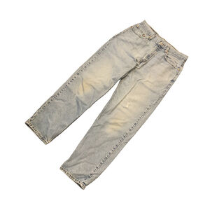 Vintage 90s Levi’s 550 Relaxed Fit Light Blue Distressed Jeans Size 34x32